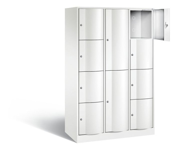 C+P combinatie lockerkast Resisto, H1950xB1148xD540mm, kleur: verkeerswit, 8070-3723 S10034