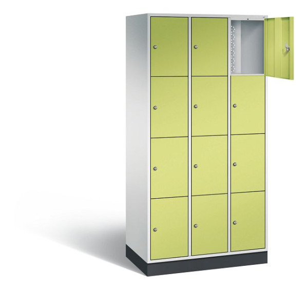 C+P lockerkast Intro, H1950xW920xD490mm, kleur: lichtgrijs / virid groen, 8470-301 S10095