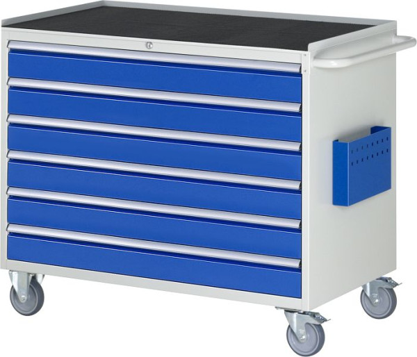 RAU montagewagen serie 7000, B1145xD650xH975mm, metalen onderstel met 3-zijdige rolrand en antislipmat, laden: 6xH120mm, 05-XXL5.16A-MT.11