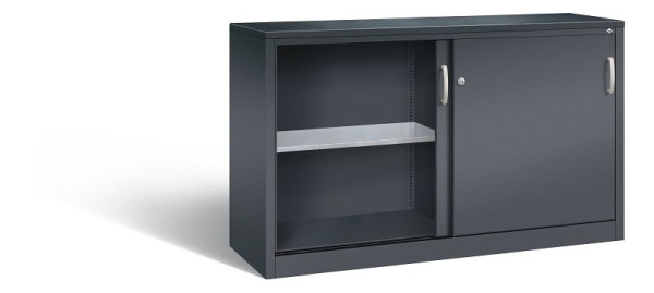 C+P schuifdeurkast Acurado, H1000xB1600xD500mm, kleur: zwart-grijs, 2156-092 S10004