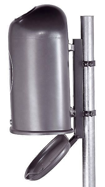 Renner ovale afvalbak, inhoud ca. 45 liter, met lediging aan de onderkant, zelfsluitende veerklep in de sleuf, smaragdgroen, 7034-00PB 6001