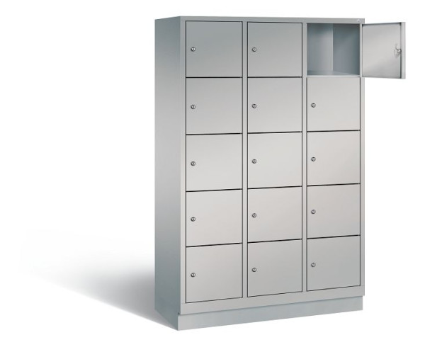 C+P lockerkast Evolo, H1800xB1200xD500mm, kleur: wit aluminium, 48020-325 S10073