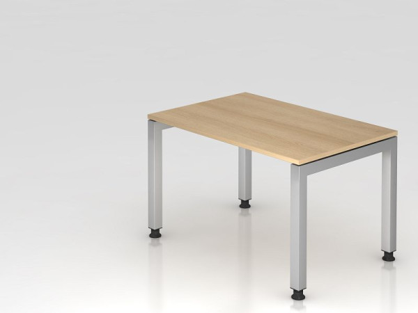 Hammerbacher bureau U-voet vierkant 120x80cm eiken, rechthoekige vorm, zwevend blad, VJS12/E/S