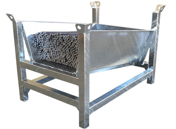 Schake koordpaal SET 1 bestaande uit: 1x opslag- en transportpallet voor koordpalen, 500x koordpalen 18x1000 mm, 301810-SET500