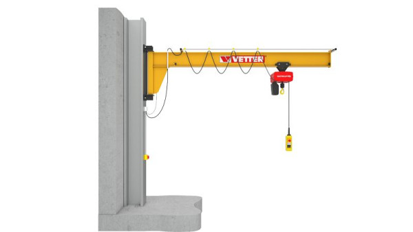 Vetter 500 kg, 3,0 m wandzwenkkraan ASSISTENT + standaard opbergbeugel + elektrische kettingtakel, AW5-3.0 + SiXX4F-HF