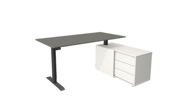 Kerkmann complete werkplek Move 1 antraciet, wit/grafiet, 10216812