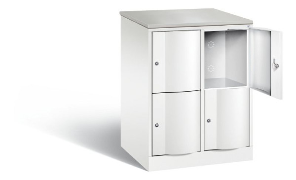 C+P XL lockerkast Resisto, H1077xB772xD640mm, kleur: verkeerswit, 8472-273 S10077