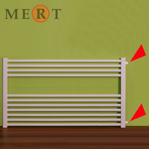 MERT vervangingsradiator wit, recht, 600 x 1000 mm, aansluitafstand aan de zijkant 500 mm, 1-100x60-ASR-50