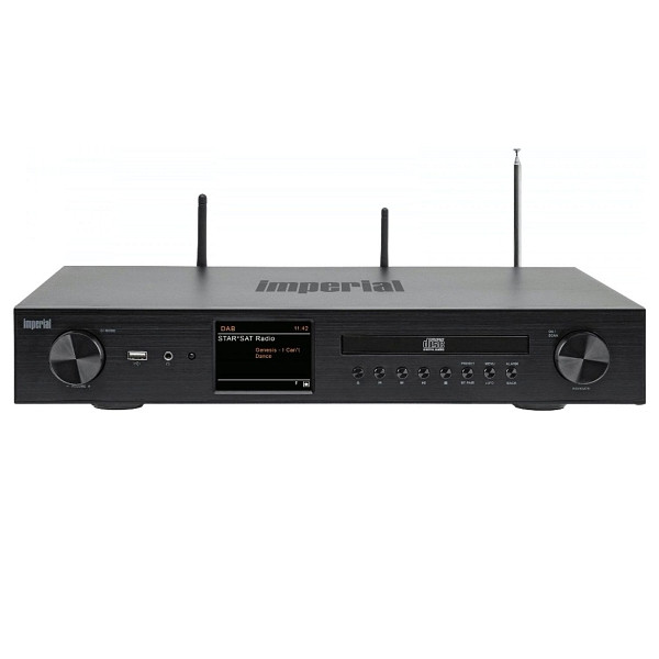 IMPERIAL DABMAN i550 CD HiFi-ontvanger, met versterker en cd-speler, Bluetooth, UPnP / DLNA, USB, MP3, WMA, WLAN, muziekstreamingdiensten, 22-252-00