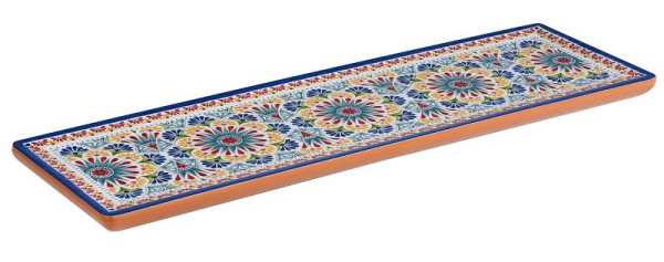 APS GN 2/4 dienblad -ARABESQUE-, 53 x 16,2 cm, hoogte: 2 cm, melamine, binnen: decor, buiten: terracotta look, 84683