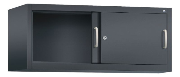 C+P bovenkast Acurado, H500xB1200xD500mm, kleur: zwart-grijs, beugelgreep, 1 niveau, 2054-00 S10055