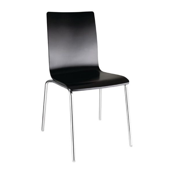 Bolero eetkamerstoelen beuken fineer zwart, VE: 4 stuks, GR345
