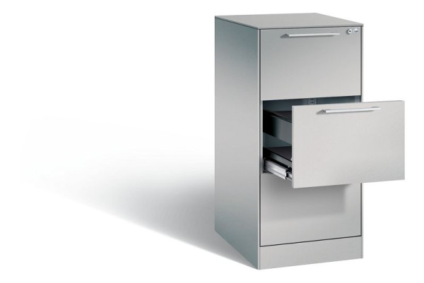 C+P hangarchiefkast Asisto, H1010xB440xD600mm, kleur: wit aluminium, beugelgreep, 146245-311 S10005