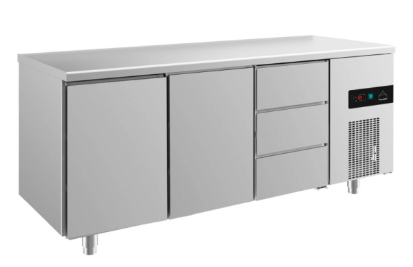 A&S Polarny koeltafel -2 tot +8°C met 2x deuren en 1x drie laden rechts, 1865 x 700 x 850 mm, KT3TTD