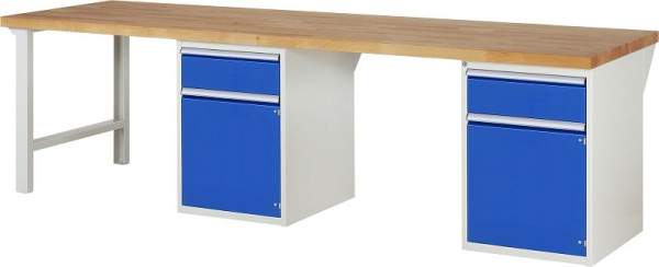 RAU werkbank serie 7000 - model 7502-8, B3000 x D900 x H890 mm, systeemonderstel B3000 x D850 x H850 mm, 03-7502A8-309B4M.11