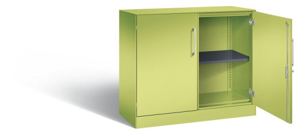 C+P dressoir met vleugeldeuren Asisto, H915xB1000xD435mm, kleur: virid green / virid green, booggreep, 2 niveaus, 141052-000 S10182