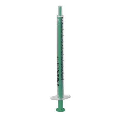 Rettberg wegwerpspuiten, steriel, 2-delig (lichaam van PP en zuiger van PE), vrij van latex en siliconenolie, 1 ml:0,01 ml, VE: 100 stuks, 107000320