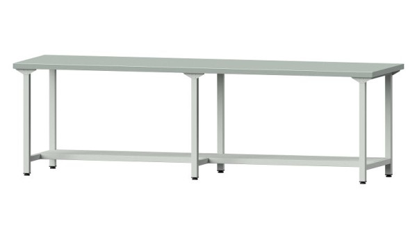 ANKE werkbanken werktafel, model 191, 2800 x 800 x 840 mm, RAL 7035, ZBP 40 mm, 401.460