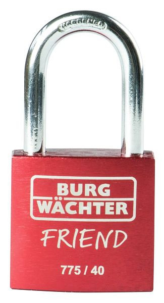 BURG-WÄCHTER cilinderhangslot 775 40 35 ROOD SB, 2 x sleutels, hxbxd (buiten): 76,6 x 39,6 x 15,8 mm, VE: 10 stuks, 39431