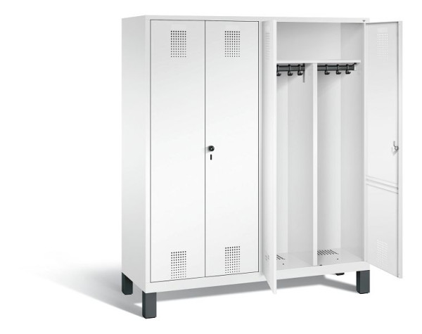 C+P zwart wit kastje Evolo, H1850xB1590xD500mm, kleur: verkeerswit, 48012-42 S10050