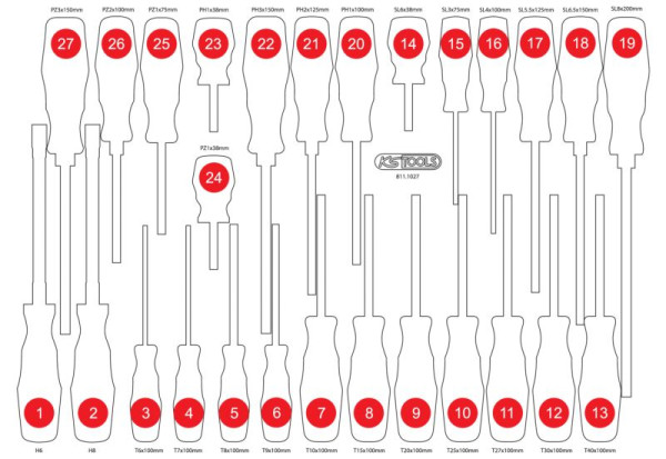 KS Tools Leeg schuiminzetstuk voor 811.1027, 811.1027-97