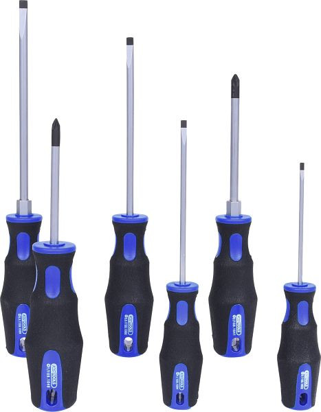 KS Tools ERGOTORQUEplus schroevendraaierset, 6-delig gleuf, PZ, 159.0020