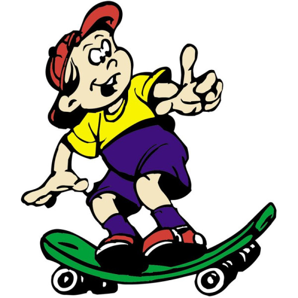 Stein HGS HGS hardschuimschild kinderfiguur met skateboard, veelkleurig, 14827