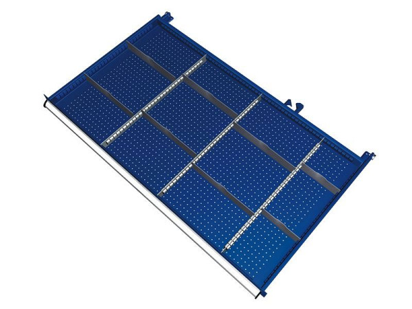 KLW scheidingsmateriaalset voor lades vakhoogte 50 mm in SKB kast, kastmaat 1201 x 750 mm B x D, SKB-B01-032