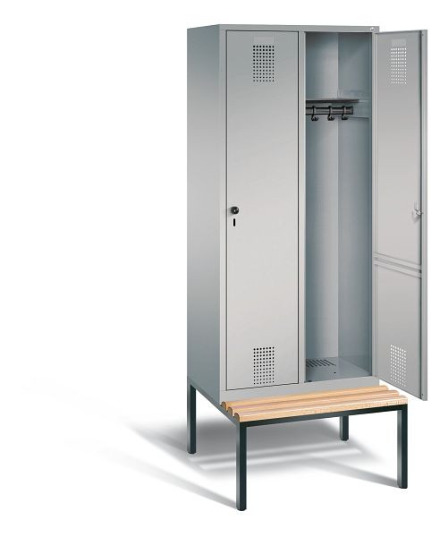 C+P Evolo locker, H2090xW810xD815mm, kleur: wit aluminium, 48050-22 S10288