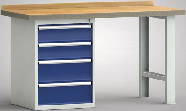 KLW standaard werkbank - 1500 x 700 x 840 mm L x D x H, WS515N-1500M40-E7023