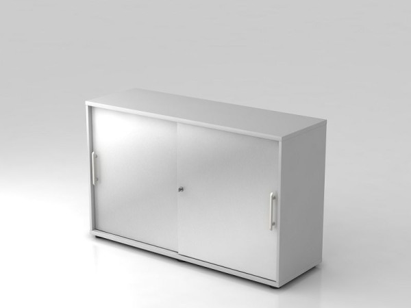 Hammerbacher schuifdeurkast 2OH 120cm relinggreep grijs/zilver, 120x40x74,8 cm (BxDxH), V1752S/5/S/RE