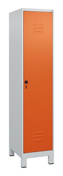 C+P kleedkamerkast Classic PLUS met middenwand, voeten, 1800x400x500mm, 7035/2004, veiligheidsdraaigrendel, 0800107-12F S10030