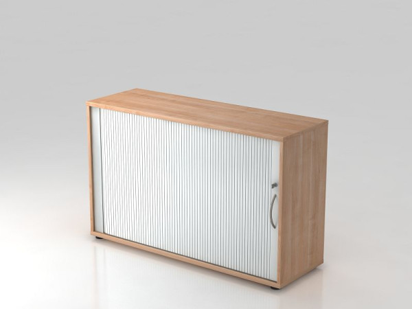 Hammerbacher rolluikkast horizontaal, 2OH 120cm booggreep walnoot/zilver, 120x40x74,8 cm (BxDxH), V1732S/N/S/BM