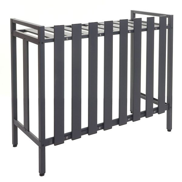Mendler bekleding voor airconditioning/warmtepomp HWC-K58, afdekrooster plantenplank, metaal 80x90x39cm, grijs, 89398