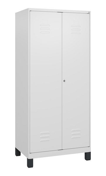 C+P luierkluis Classic PLUS, dubbele locker, voeten, 2 vakken, 1800x800x500mm, 9016/9016, cilinderslot, 0800127-22P S10029