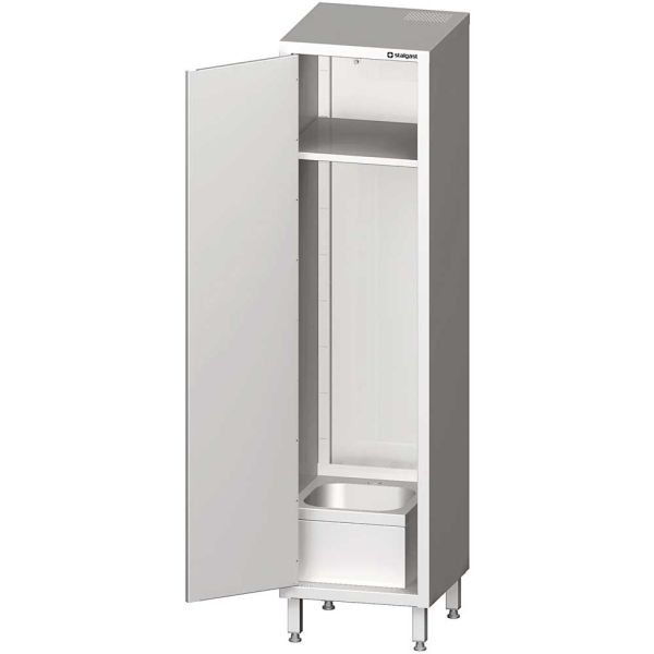 Stalgast hoge kast met spoelbak voor schoonmaakspullen, 500 x 500 x 2000 mm (BxDxH), VHK05560