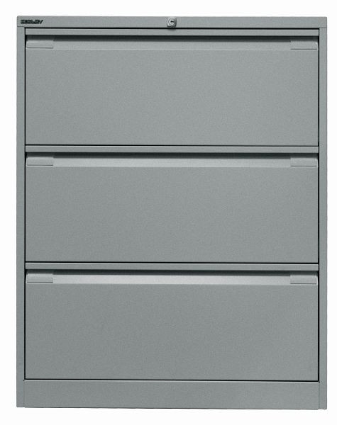 Bisley hangmapkast, dubbel spoor 3 HR laden, zilver, DF3355