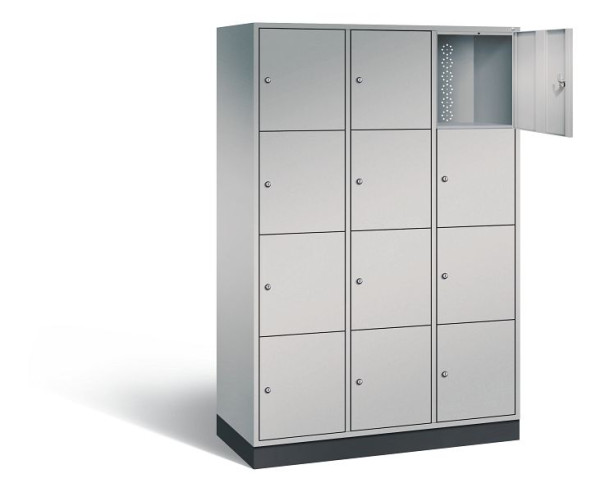 C+P XL lockerkast Intro, H1950xW1220xD490mm, kleur: wit aluminium, 8470-302 S10269