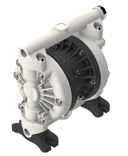 DENIOS perslucht dubbelmembraanpomp, 1/2'', gemaakt van PP / PTFE, 287-071