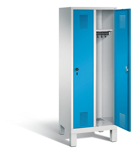 C+P schoolkluis Evolo, H1650xB610xD500mm, kleur: lichtgrijs/lichtblauw, 480106-20 S10024