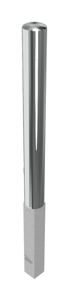 Schake RVS paal Ø 102 mm, afneembaar, zelfvergrendelend slot met thermisch verzinkte grondhuls, 40103F