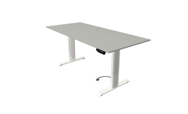 Kerkmann sta-/zittafel Move 1 Advance 180 x 80 cm frame wit, tafelblad lichtgrijs, 10281011
