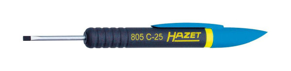 Hazet Clip-schroevendraaier, sleufprofiel, 0,4 x 2,5 mm, 805C-25