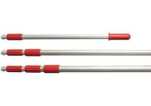 DENIOS Teleskopstange aus Aluminium, mit 2 Stangen, 1650 - 4500 mm, ohne Becher, 179430