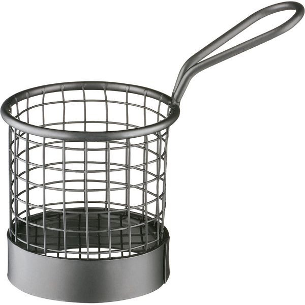Stalgast Serveerfrituurmand rond, Ø 80 mm, zwart, KK1614080