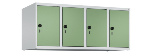 C+P kastopzet Classic PLUS, bovenkast, 7035/6011, veiligheidsdraaisluiting, 500x1200x500mm, 4 vakken, 080090-40 S10006