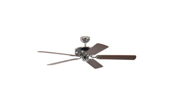 Pepeo Deckenventilator Potkuri Stahl / Walnuss 132 cm mit Zugkette, 13322010132v1
