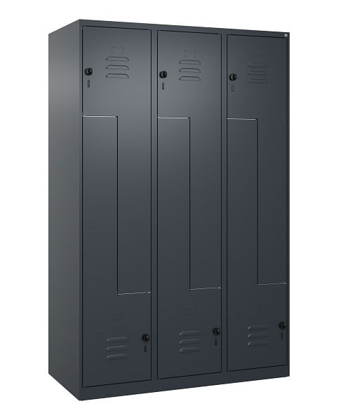 C+P Z-Spind Classic PLUS, 6 Abteile, 1850x1200x500mm, 7016/7016, Drehriegel, 080003-326 S10022