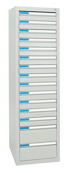 stumpf ladekast serie ESTA, RAL 7035/7035, 15 laden (13x100, 2x200 mm), 7605607