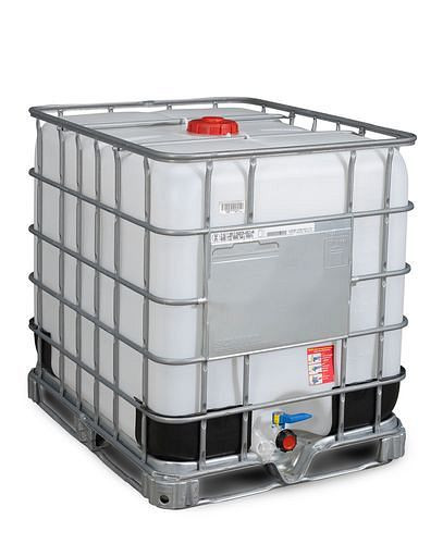 DENIOS Recobulk IBC Gefahrgut-Container, Stahlrahmen, 1000 l, Öffnung NW150, Auslauf NW50, 266196